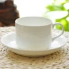 Sleek Simple White Mug with Saucer - Image 5