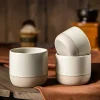 Minimalist Neutral Handleless Cups - Image 2